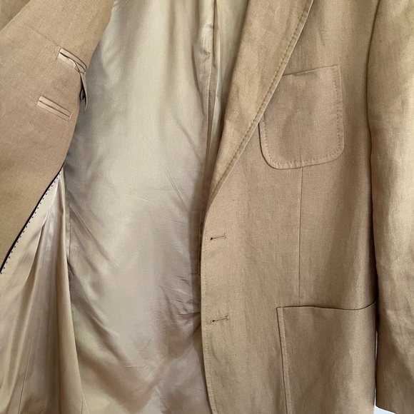 VINTAGE BANANA REPUBLIC MENS LINEN BLAZER - Picture 2 of 14